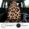 2 Stück, Trendige Leopard Braun Print Autositzbezüge, Langlebig Und Bequem, Kompatibel Mit Den Meisten Limousinen Und SUVs Vordersitzen, Perfekt