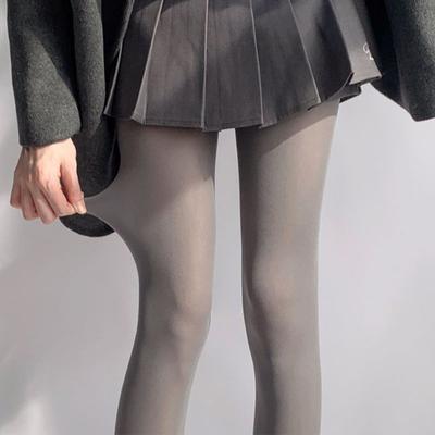 Spring and Autumn Velvet Pantyhose Grey Socks Women's Japanese College Leggings JK Skinny Stockings