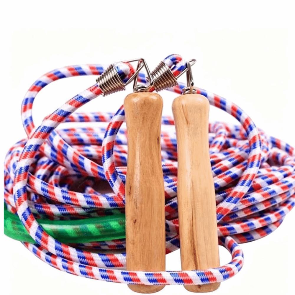 Wooden Handle Long Jump Rope 32.8ft Length Long Skipping Rope Multiplayer Jumping Rope Party Game