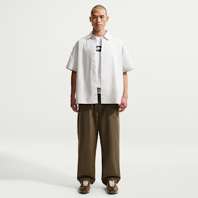 Men's Nike Club Shirts Men's Photon Dust/White Lapel Moderate