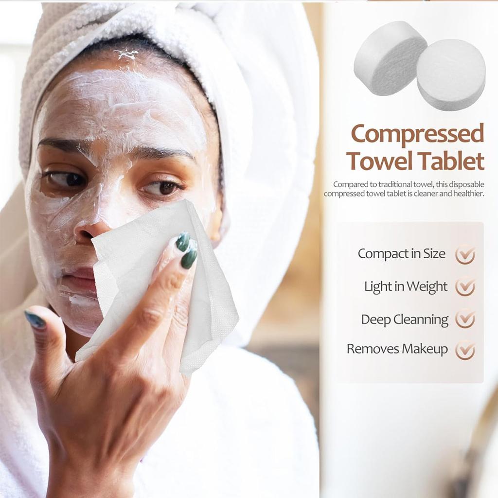 Compressed Coin Tissue Mini Compressed Towels Disposable Face Compressed Towel Compressed Cotton Hand Wipe Camping Towel Portabl