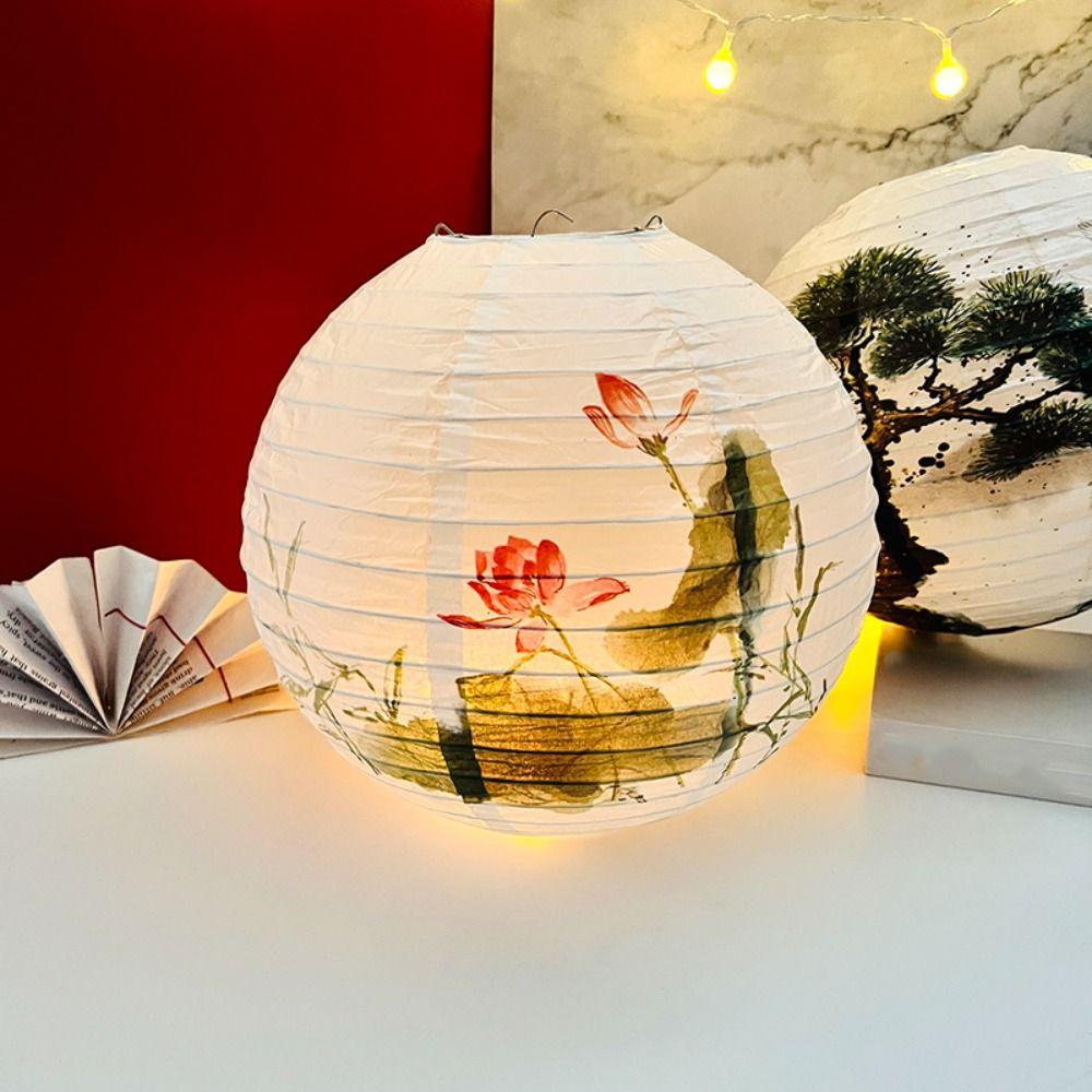 Fair Decoration Hanfu matching Home Decoration Round Lamp Lampshade Flower Lantern Paper Lantern