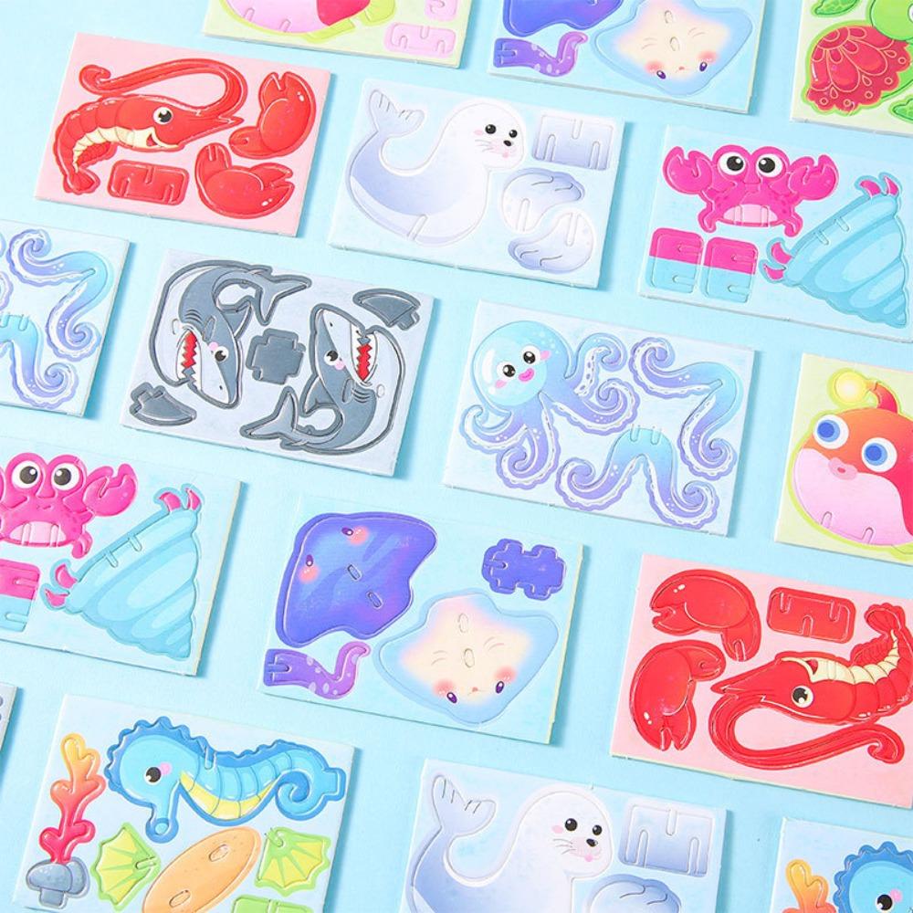 30pcs 3D Jigsaw Puzzles Paper Assembly Model New Puzzle Model  Kids