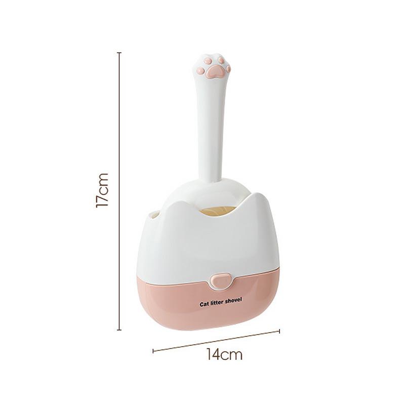 Wall Mounted Cat Litter Scoop Fine Mesh Double Size Gap Sifter Plastic Poop Cleaner Tool for Pet Waste Management Home Use Bathroom Organization