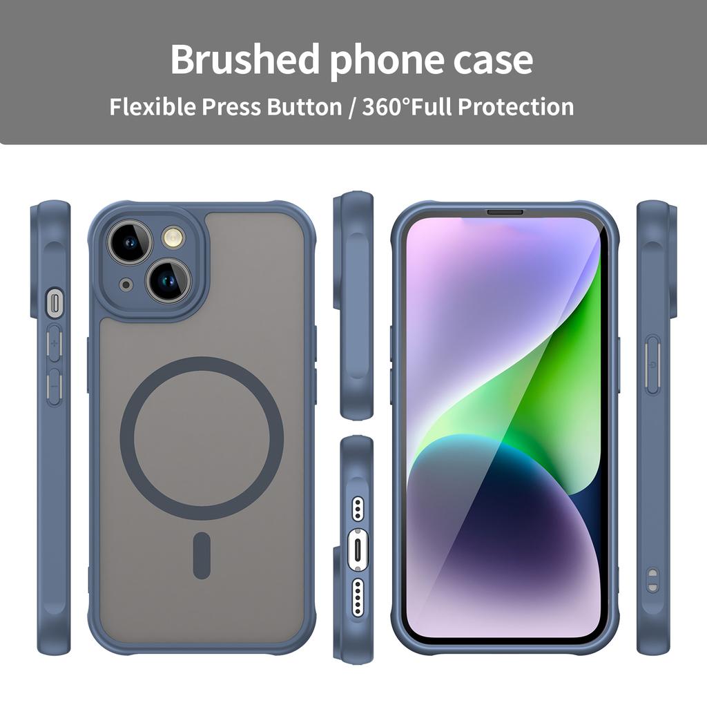 For iPhone 15 Case Compatible with MagSafe Anti Drop PC + TPU Phone Cover