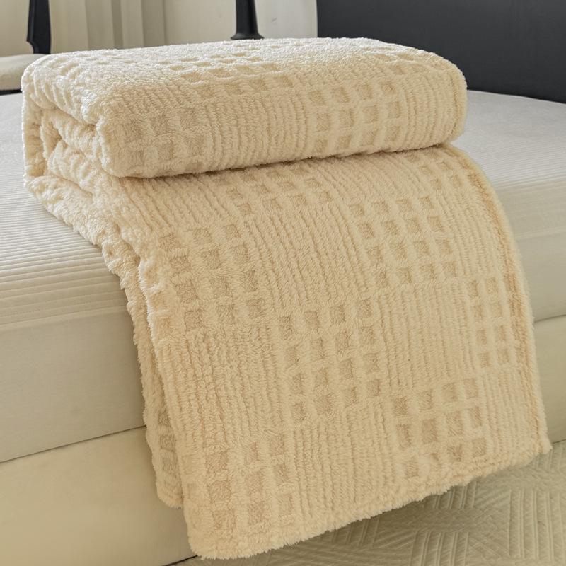 Three-Dimensional Jacquard Velvet Blanket - Tawny Flannel Sofa Cover