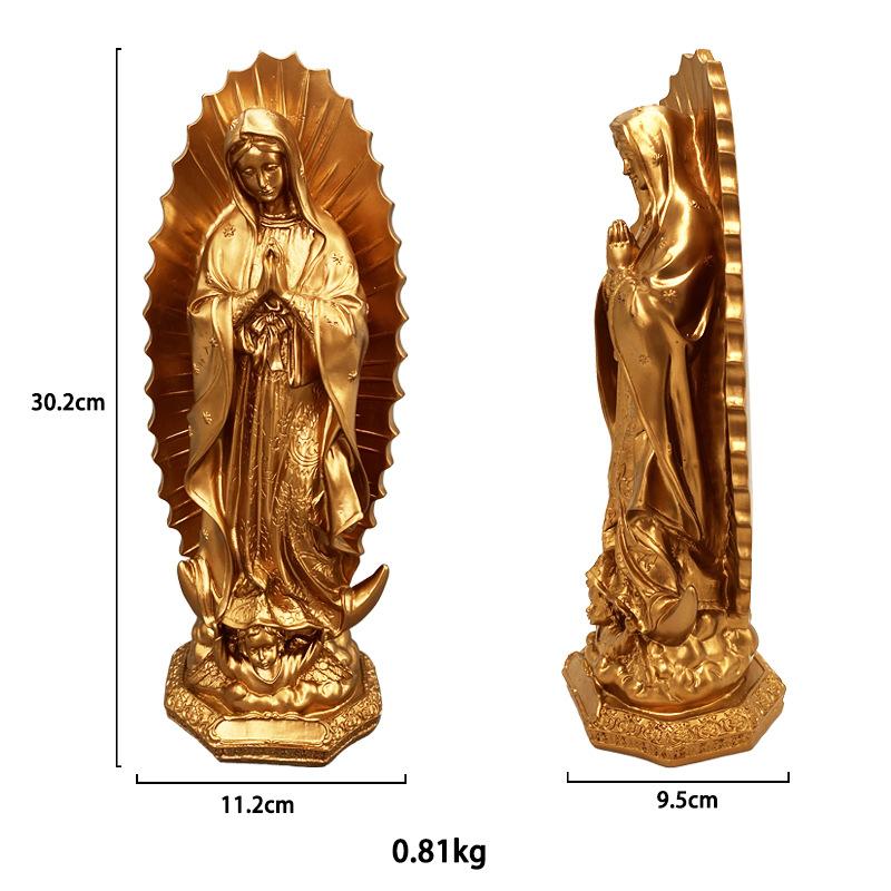 Resin Handicrafts Virgin Mary Christian Sculpture Catholic Goddess Sculpture Decorative Figurines Home Decoration Accessories