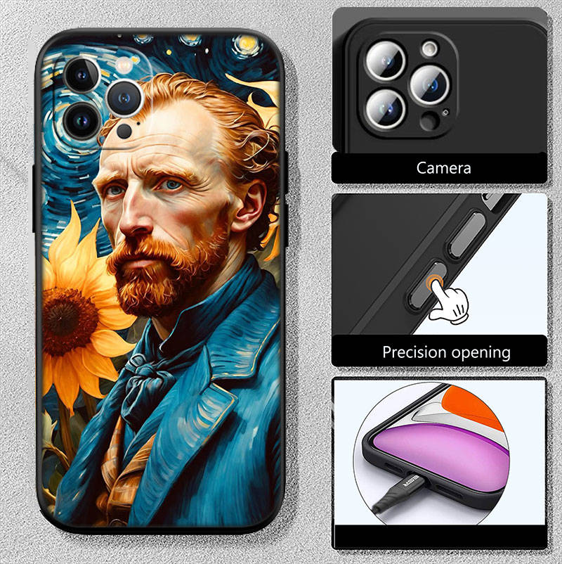 IR27 Starry Night Van Gogh Phone Shell Case for Redmi Note 12 12S 12C 13 13C 13R 14 14S 14R 14C Pro Max Plus A3 A3X A4 A5 11A 13X
