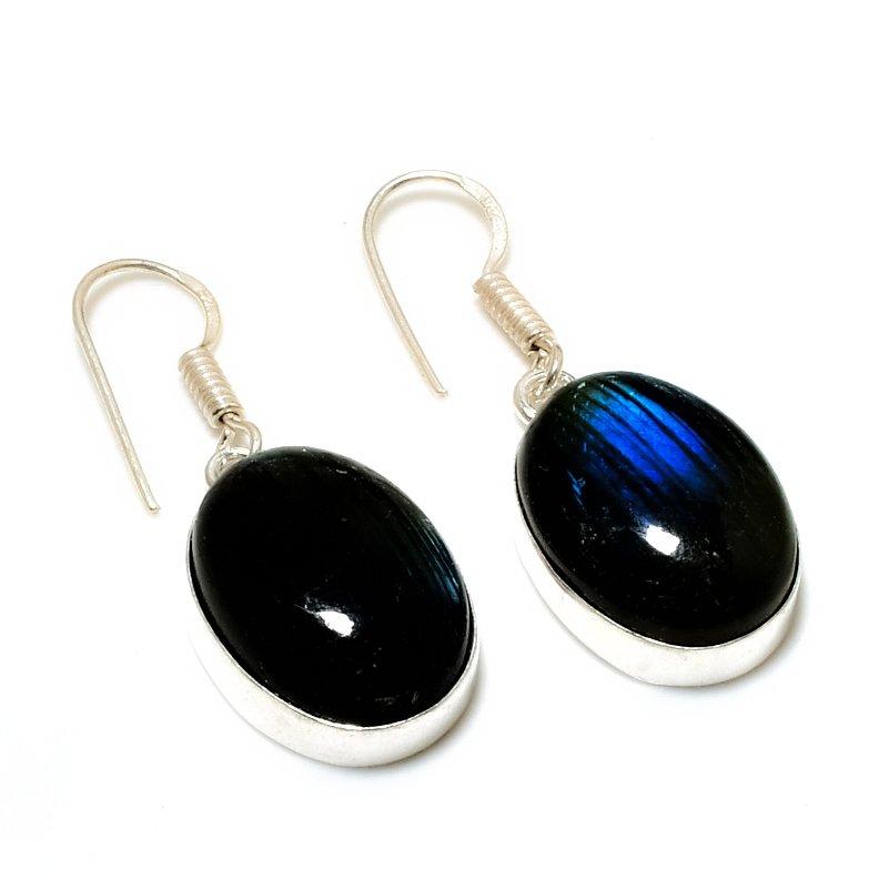 

Ювелирные серьги ручной работы с драгоценным камнем Лабрадорит 925 пробы, посеребренные, 1,51 дюйма