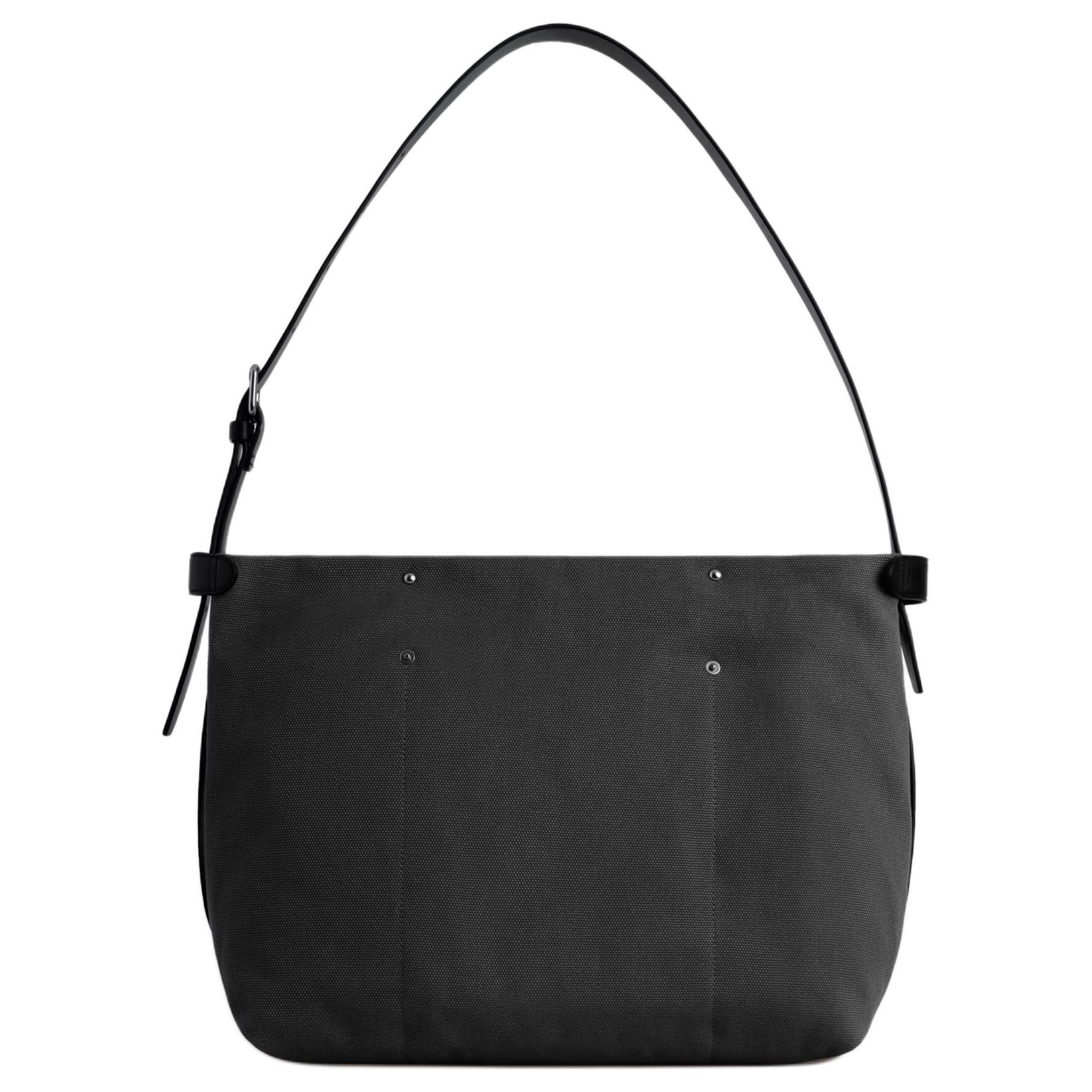 

COS Adjustable Crossbody Cotton Tote Bag Men bags Black 1314058001 Black