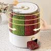 Rotating Grain Storage Jar: Airtight, Insect & Moisture-Proof Multi-Grid Container