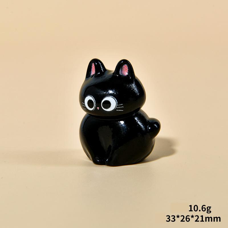

Черный Кот Декор Приборной Панели Автомобиля - Мини Фигурка Счастливого Котенка Автомобильный Аксессуар, Милое Украшение Интерьера для Дома, Рабочего Стола, Полки