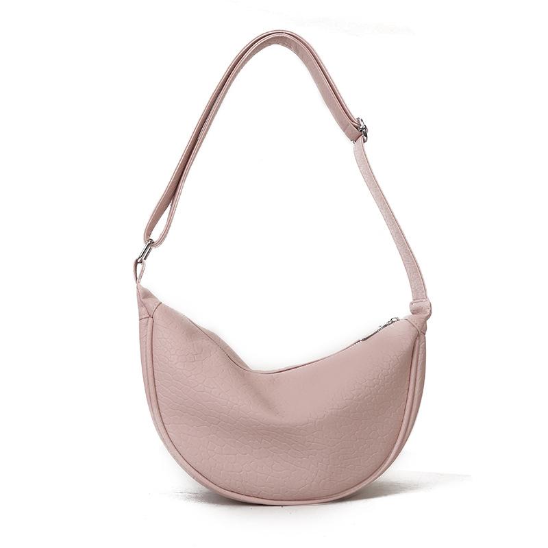 

Сумка подмышку женская весна-лето новая модная простая женская на плечо через плечо сумка-мессенджер ретро большая вместимость сумка-пельмень женская розовый