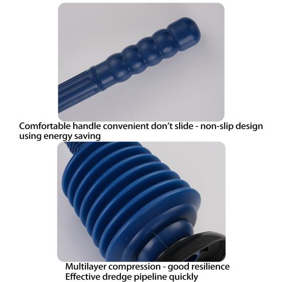 Toilet Plunger High Pressure Thrust Strong Suction Cup Multi-layers Long Handle Manual Bathroom Toilet Dredger Clog Remover Home Supplies