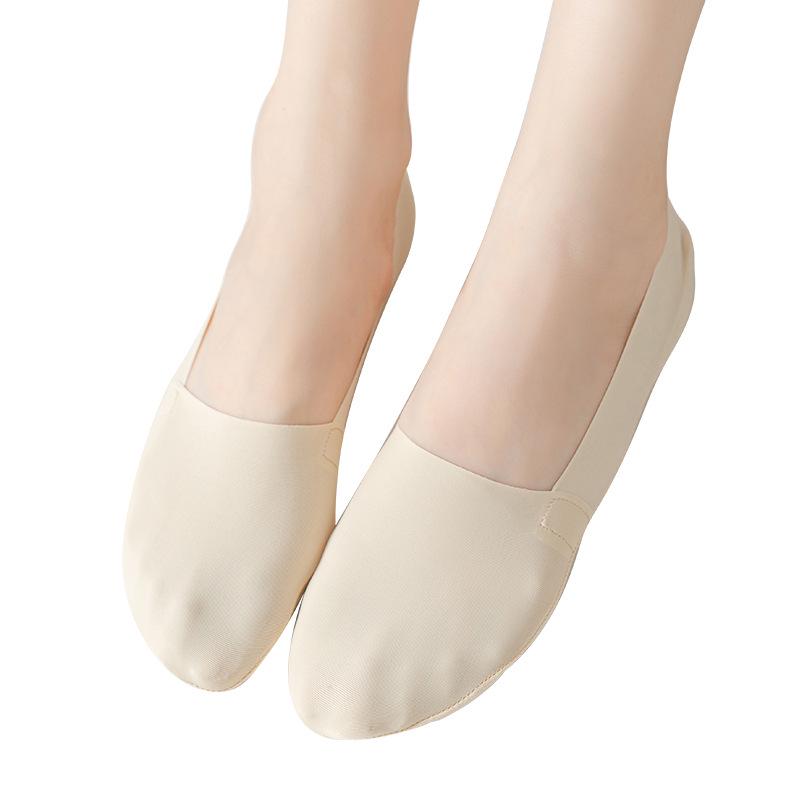 Women's Summer Non-Slip Invisible Boat Socks - Thin Cotton, Ice Silk, Low-Cut Design