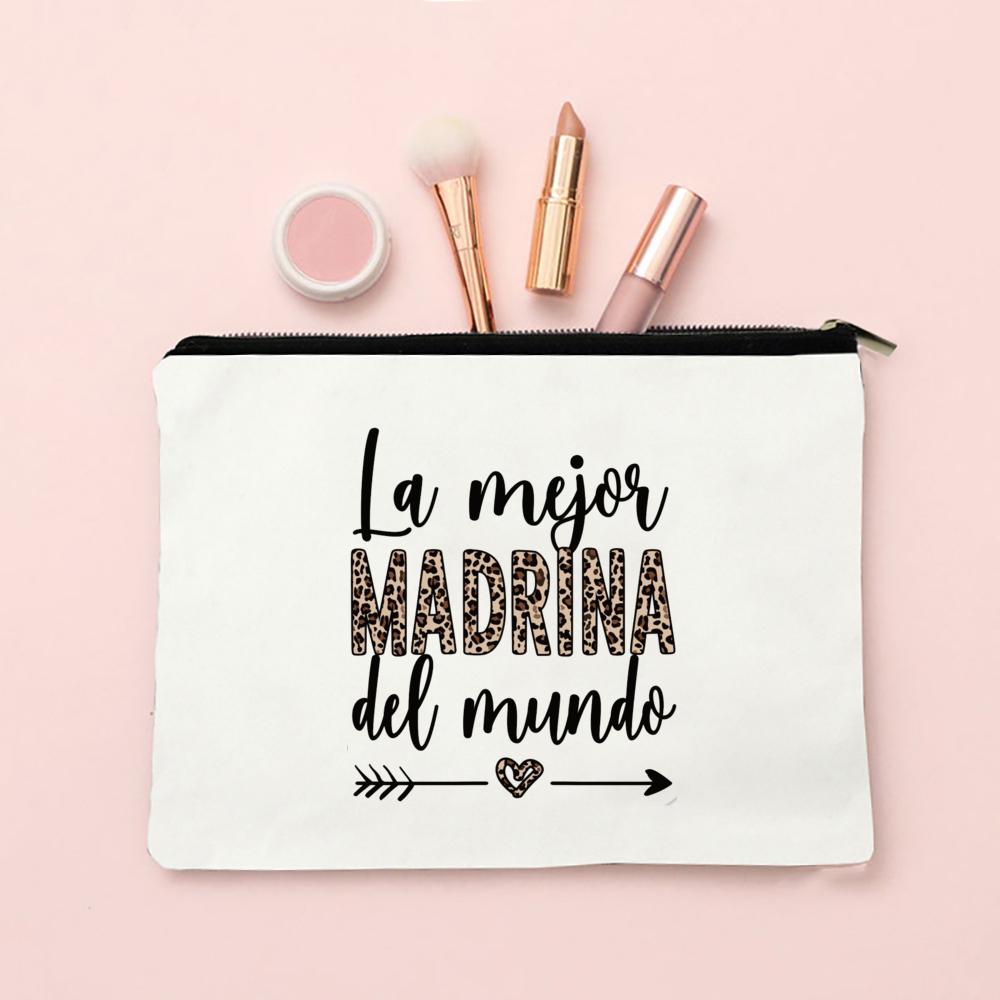 The Best Aunts Are Promoted To Godmothert Makeup Bag Pregnancy Announcement Cosmetic Bags Travel Toiletry Pouch Godmother Gift