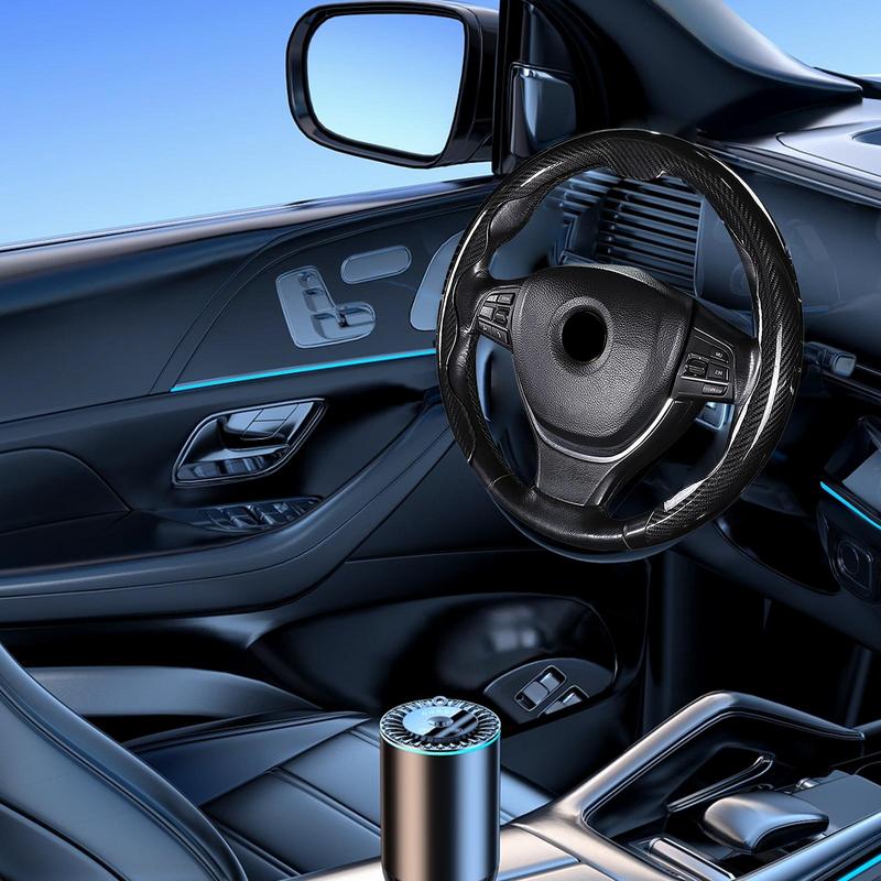 Carbon Fiber Car Steering Wheel Cover Universal Non-slip Steering Wheel Booster Cover Anti-Skid Accessories
