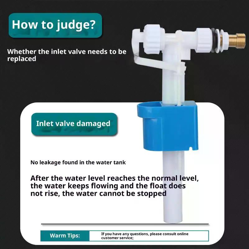 1Pcs High Pressure Side Inlet Valve Cistern Toilet, G3/8 G1/2 Inch Connection, Toilet Drain and Filling Valve