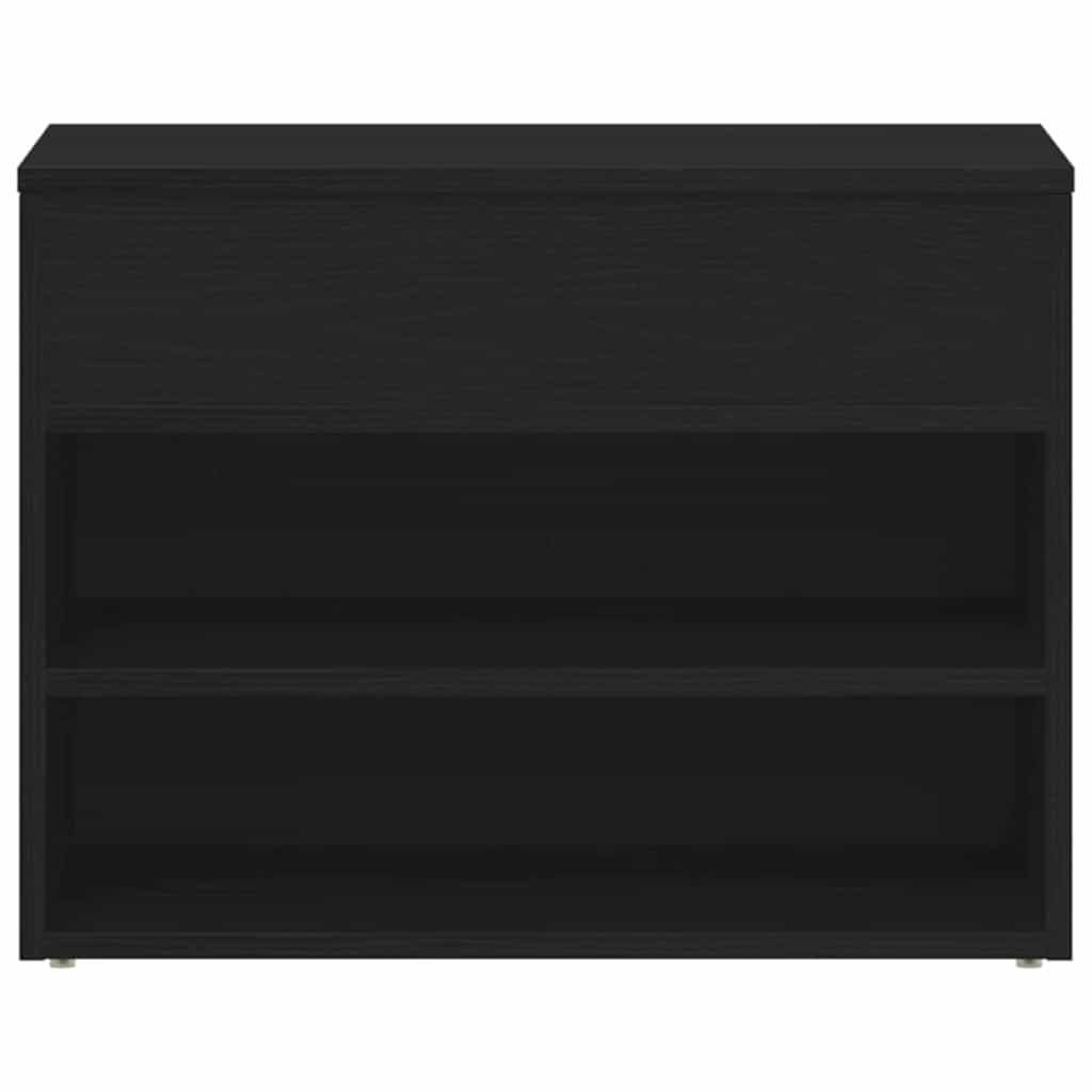 Shoe Bench Black Oak Effect 60 x 30 x 45 cm Particleboard