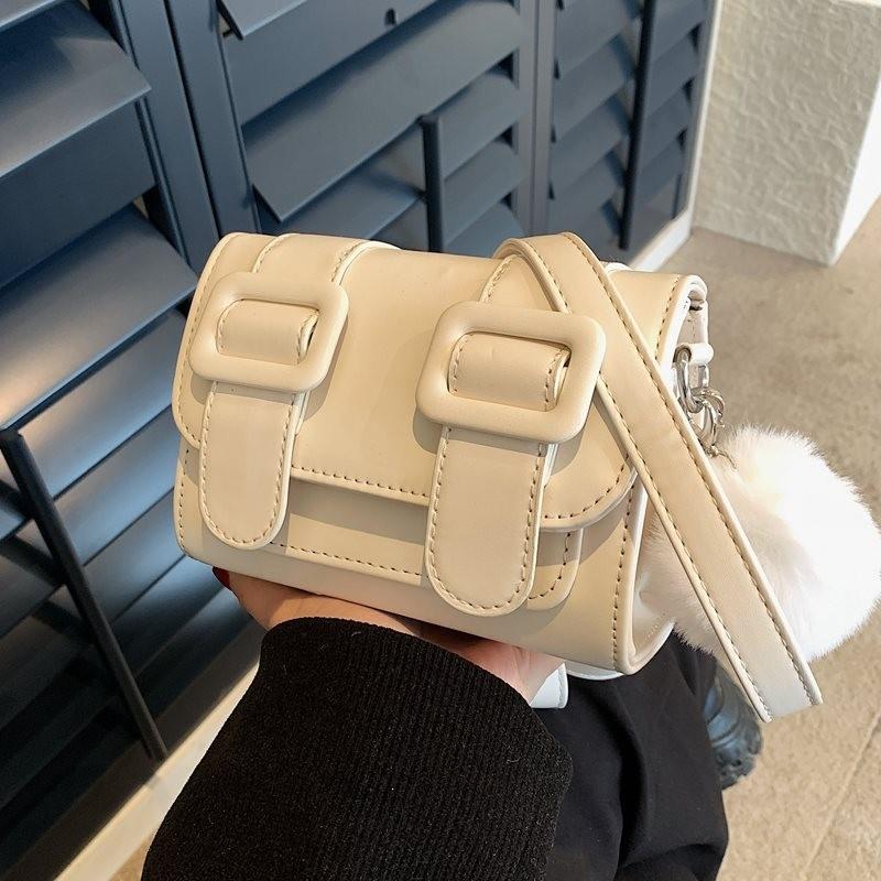 Chic French Style Small Crossbody Bag For Women Trendy Pu Leather Summer Essentials In Pink