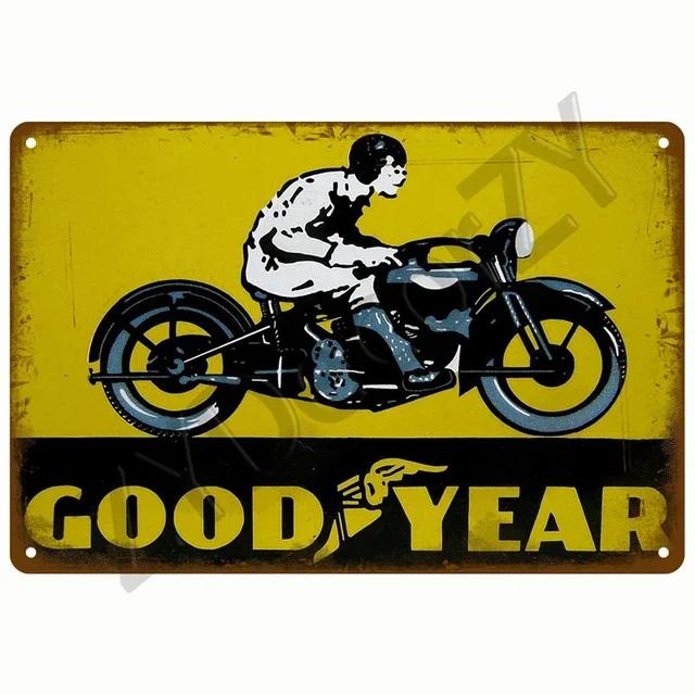 Vintage Metal Tin Sign  Garage Gas Oil Spark Plug Tyre Service  Man Cave Club Bar Home Wall Decor Art Decorative Plaque