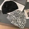 Leopard Print Loose Knit Hat, Foldable Oversized Sun Hat, Lightweight and Breathable, Suitable for Head Circumference 56-58 Cm.