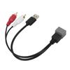 8Pin USB 2 Cinch Stecker Port Kabel Adapter Video Audio Kabel Stecker Ersatz für Nissan Cube 2011‑2012