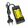 US/EU Plug Double Slots 18650 Lithium Battery Charger Adapter with LED Indicator
