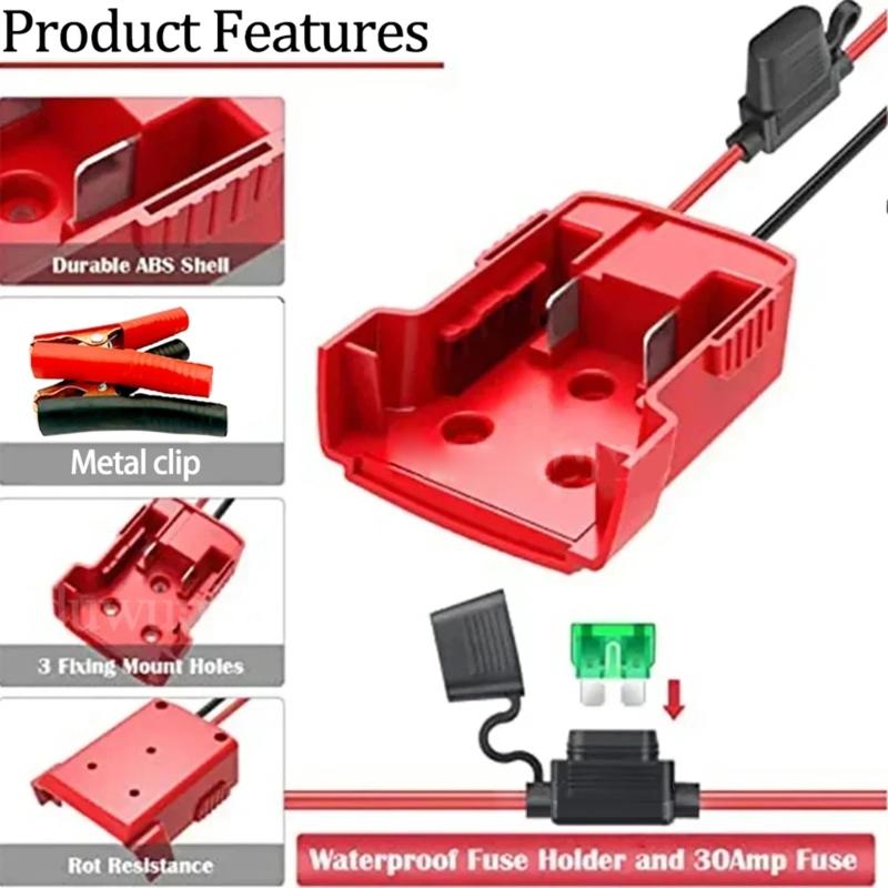 Portable Automotive Battery Jump Starter Adapter for 18V 20V Battery Emergency Vehicle  Support