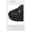 Daddy Schuhe Sommer Schwarz Weiches Leder Weiche Sohle Luftgepolsterte Reiseschuhe Sommer All Match Atmungsaktive Freizeit Sport Herrenschuhe