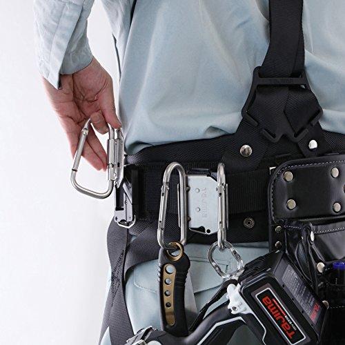 Tajima SFKHS-CL Detachable Tool Holder, Stainless Steel, Carabiner, Large