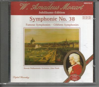 CD WOLFGANG AMADEUS MOZART, SLOVAK PHI - Symphonie No. 38 4090122 Mediaphon, Inte 1990 Germany Classical Used