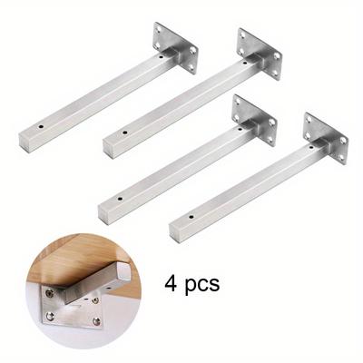 4pcs L Bracket for Shelves Heavy Duty Thickened and Widen Hidden Brace Joint Angle Brackets