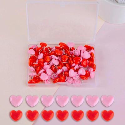 Forme de cœur 50 pièces Plastique Qualité Liège Sécurité Punaises Colorées Accessoires Fournitures Bureau École