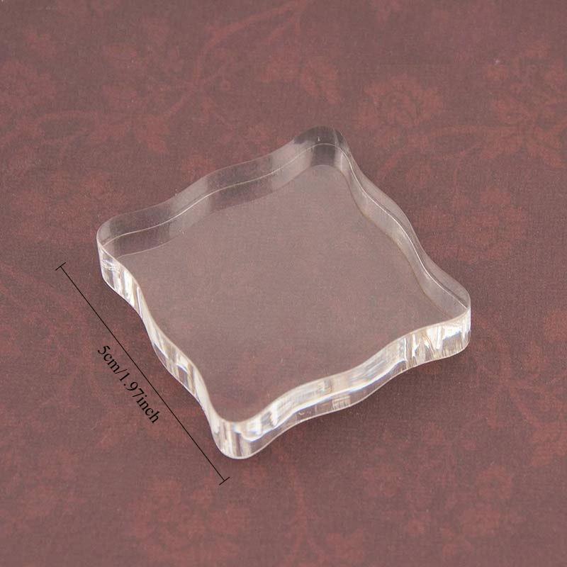 Transparent Seal DIY Hand Account Transparent Silicone Seal Rubber Stamp, Letters
