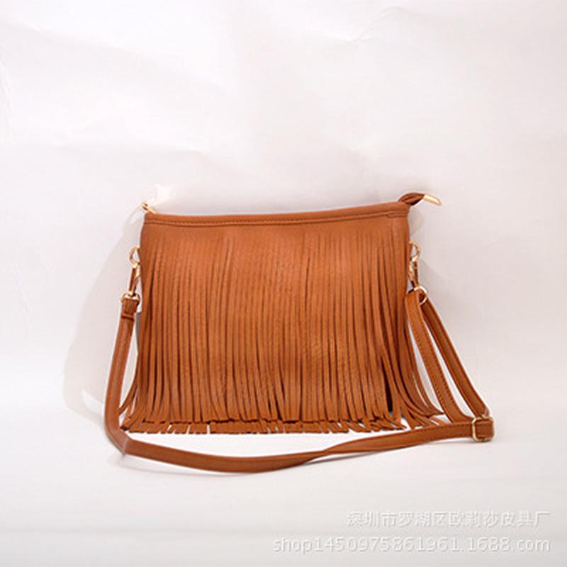 Querschnitt quadratische Mode Quaste One-Shoulder-Diagonal-Handtaschen Freizeittasche