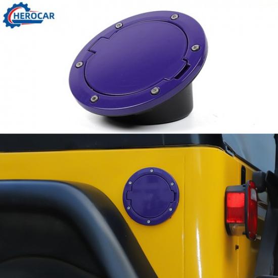 Purple Car Fuel Tank Door Gas Cap Cover Trim Replacement For Jeep Wrangler TJ