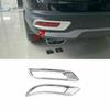 Chrome 2X Rear Fog Lamp Light Frame Cover Trim For Honda CR-V CRV -