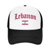 Lebanese Flag of Lebanon Mesh Baseball Cap Unisex Fashion Sun Caps  Hats Breathable Polyester Golf Hats Summer Trucker Cap