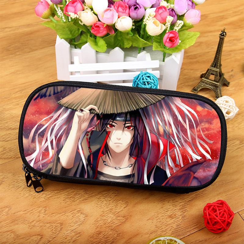 Naruto Uchiha Kakashi Large Capacity Nylon Pencil Case For Students And Office Use