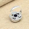 Blue Sapphire Gemstone Lab-Created 925Sterling Silver Handmade Designer Stone Ring Jewelry