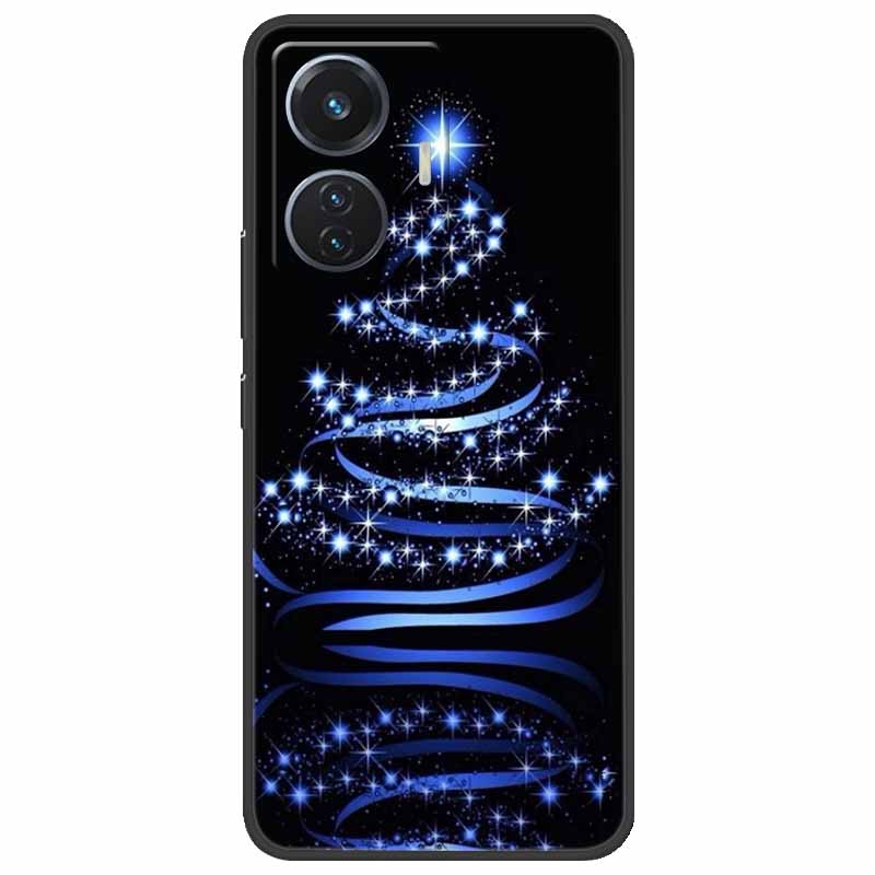 Christmas Case For Vivo T1 44W Soft Silicone Back Cover for Vivo T1 4G Snapdragon 680 Phone Case Cartoon V2153 VivoT1 4G Funda