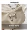 2024 Women's Solid Color Bow Underarm Bag - Fashionable Dumpling Style