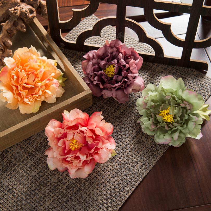 

1/3Pcs Artificial Peony Flowers Head Festival Home Decoration Garland Flower Wall Diy Bridal Accessories Clearance Wedding Party 1 Piece глибокий рожевий колір