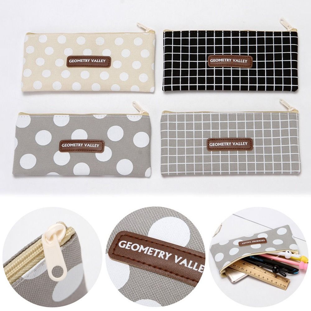 

Canvas Cosmetic Bag Large Capacity Pencil Storage Bag Cute Sweet Pencil Case