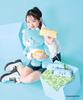 Moonbat CARE Compact Folding Parasol with Heat and Light UV Suitable for Sun and Includes Carabiner and WISH Mint Green BEARS™ (Care Bear™) Blocking,