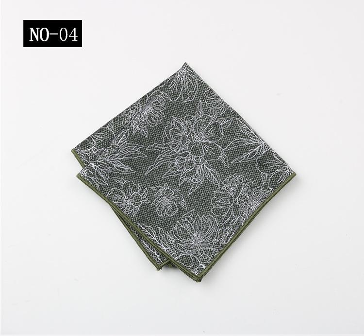 Pattern Chest Towel Men'S Suit Gentleman Wedding Red High-End High-Density Small Square Towel Handkerchief Banquet Host Pocket Towel