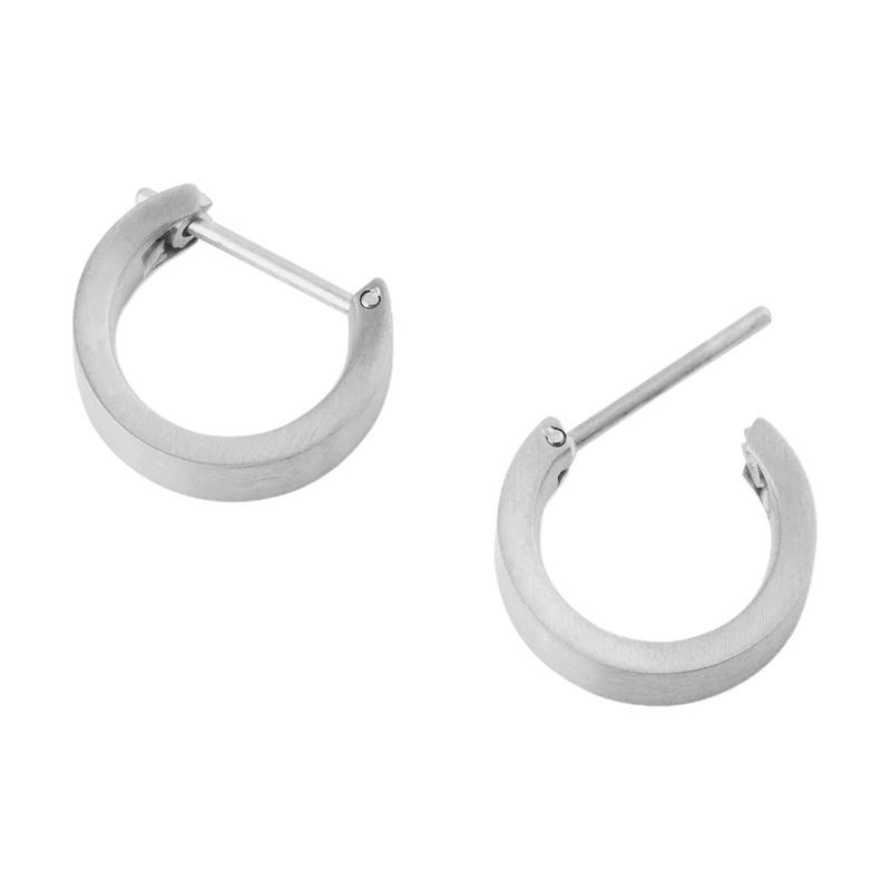 Daniel Wellington Line jewelry series solid color design earrings for men and women, couple style, silver DW00401982