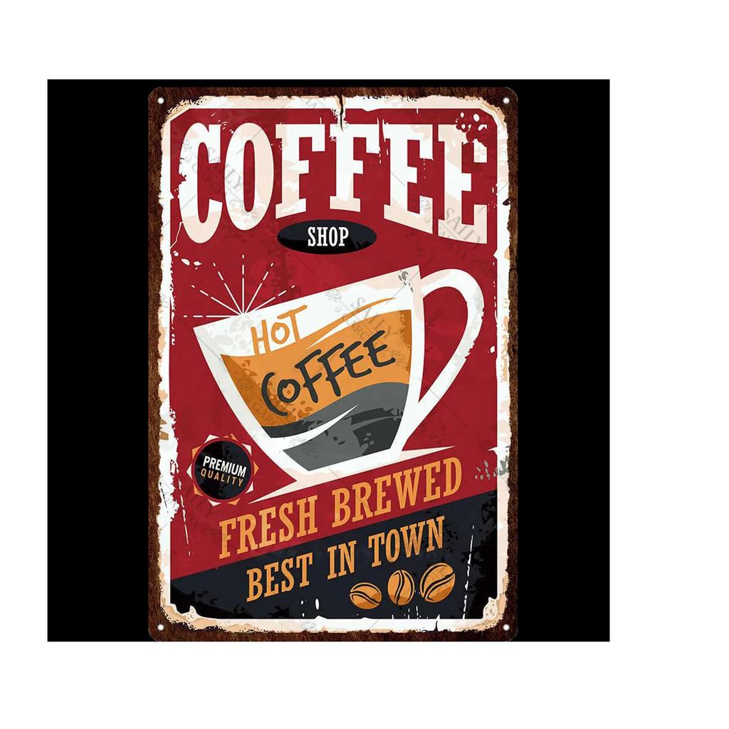 Vintage Chokladaffisch Godis Metallskylt Reklam Vägg Bar Hem Konst Kök Butik Retro Dekor Metall Väggmålning Dekoration