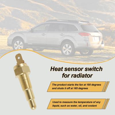 Interruttore Termostato Sensore Temperatura Ventola Raffreddamento Motore 1/8"NPT 180 Fahrenheit On 165 Fahrenheit Off per Acqua Olio Liquido Refrigerante